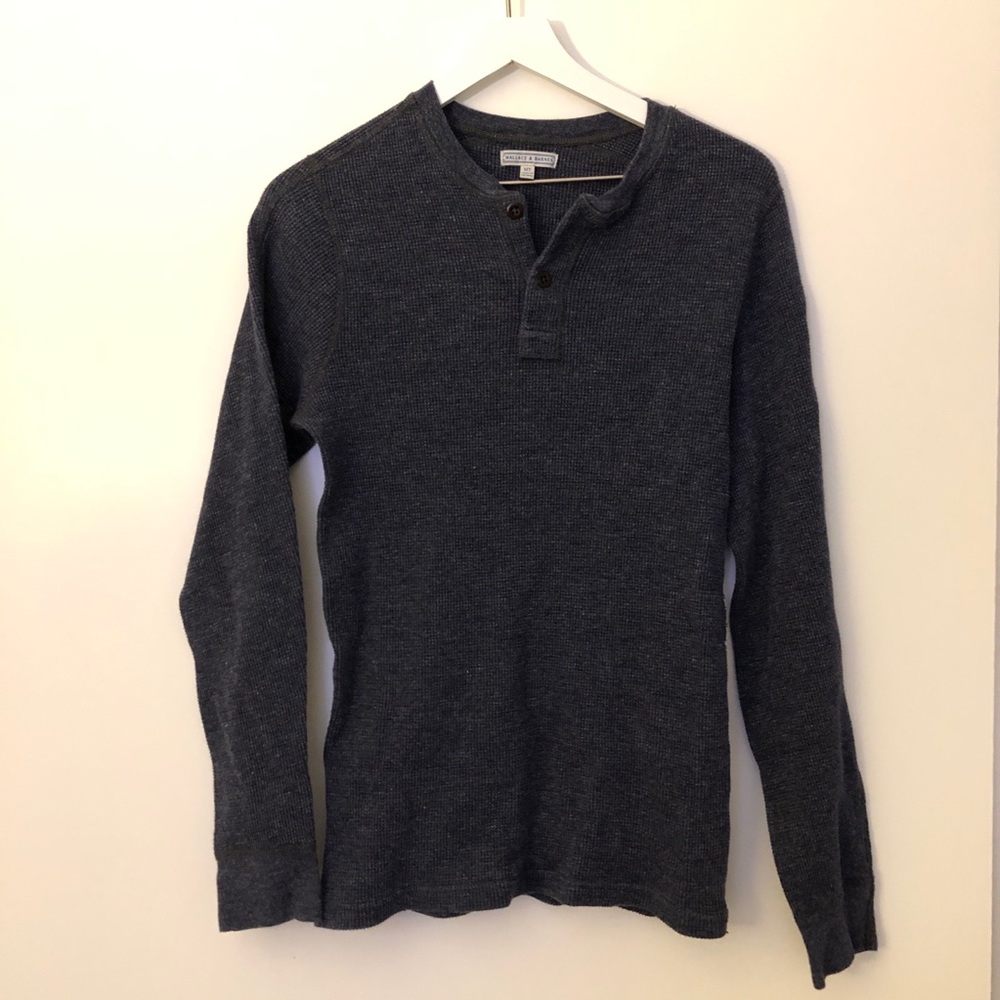 Wallace and Barnes Slim Tall Waffle Knit Henley